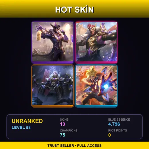 LAS | Victorious Twisted Fate | Victorious Draven | Victorious Sejuani | Battle Academia Ezreal | 13 Skin | 75 Champ | Lv58