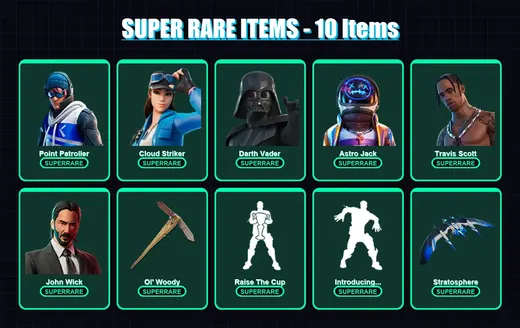 [PC] | Point Patroller | Cloud Striker | Darth Vader | Astro Jack | Travis Scott | 245 skin | 248 pickaxe | 222 emote | 198 glider | Lv3086