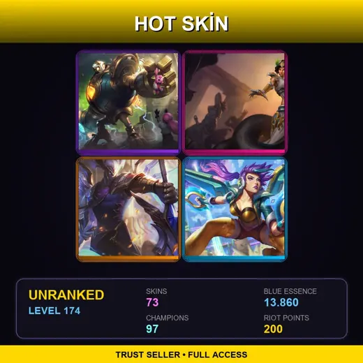 LAN | Victorious Blitzcrank | Mythic Cassiopeia | Victorious Aatrox | Dark Star Shaco | 73 Skin | 97 Champ | Lv174 — Vandal Vladimir