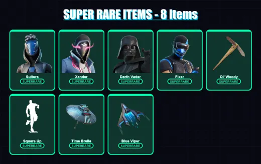 [PC] | Sultura | Xander | Darth Vader | Fixer | Optimus Prime | 237 skin | 329 pickaxe | 238 emote | 234 glider | Lv4202
