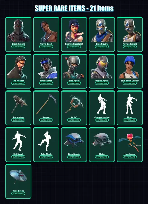 [PS4/PS5/XBOX/PC] | Black Knight | Travis Scott | Sparkle Specialist | 44 skin | Lv1018