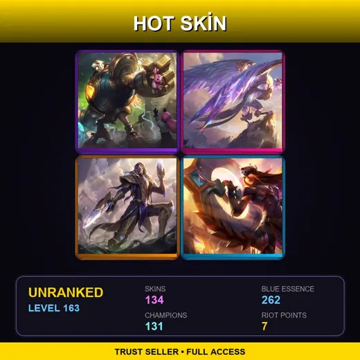 SG | Victorious Blitzcrank | Victorious Anivia | Victorious Lucian | Victorious Sivir | 134 Skin | 131 Champ | Lv163 — El Macho Mundo
