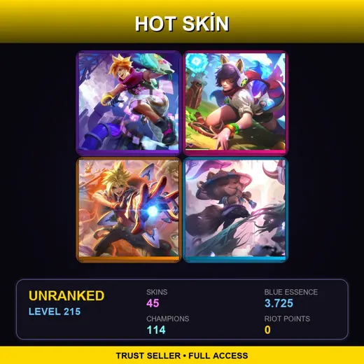 ME | Battle Academia Ezreal | Spirit Blossom Teemo | Arcade Ezreal | PROJECT: Akali | 45 Skin | 114 Champ | Lv215 — Inkshadow Master Yi
