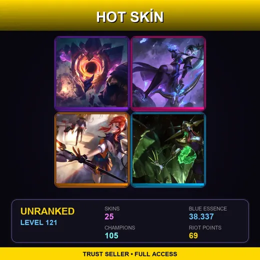 EUW | Dark Star Malphite | Spirit Blossom Vayne | Battle Academia Lux | Blade Queen Lissandra | 25 Skin | 105 Champ | Lv121