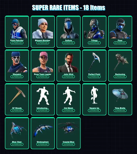 [PC/XBOX] | Point Patroller | Blizzard Bomber | Sultura | Trilogy | Fixer | 76 skin | 93 pickaxe | 83 emote | 88 glider | Lv1050 — Game account
