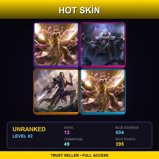 LAS | Prestige K/DA Ahri (2022) | Victorious Sejuani | Victorious Lucian | Prestige K/DA Ahri | 13 Skin | 49 Champ | Lv62
