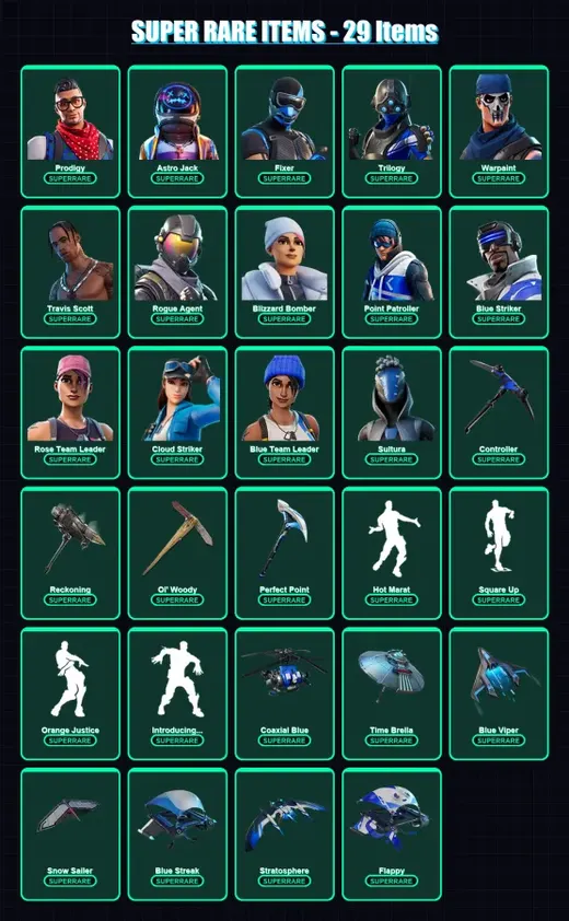 [PC/XBOX/PSN] | Prodigy | Astro Jack | Fixer | Trilogy | Warpaint | 224 skin | 221 pickaxe | 195 emote | 180 glider | Lv1959