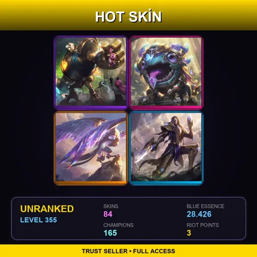 SG | Victorious Blitzcrank | Victorious Kog'Maw | Victorious Anivia | Victorious Lucian | 84 Skin | 165 Champ | Lv355