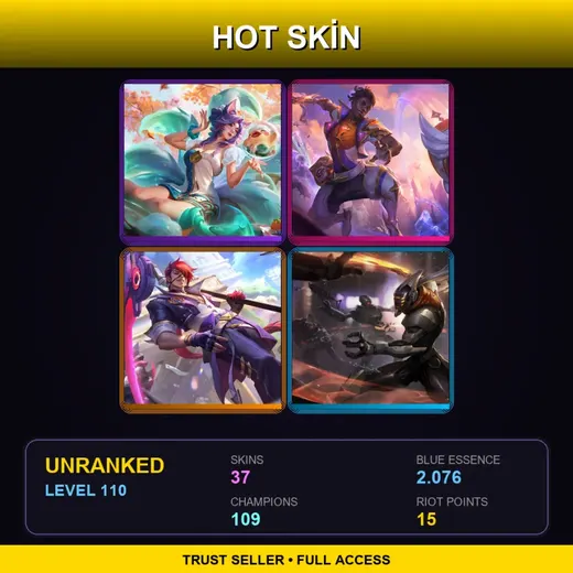 LAS | Spirit Blossom Springs Ahri | Star Guardian Ekko | Battle Academia Kayn | PROJECT: Yi | 37 Skin | 109 Champ | Lv110 — LoL account