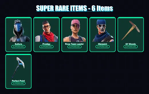 [PS4/PS5/XBOX/PC] | Sultura | Prodigy | Rose Team Leader | Warpaint | Agent Jones | 7 skin | 14 pickaxe | 8 emote | 11 glider | Lv120