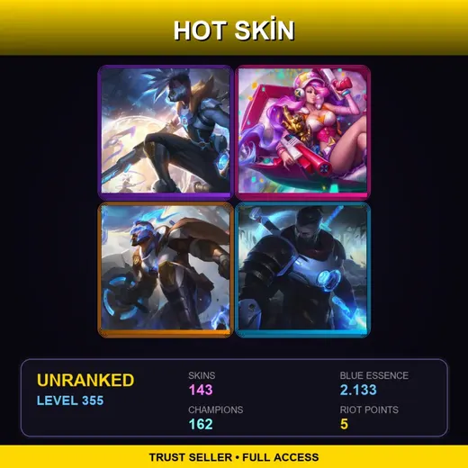 EUNE | Battle Academia Leona | Star Guardian Miss Fortune | Spirit Blossom Kindred | Pulsefire Ekko | 143 Skin | 162 Champ | Lv355