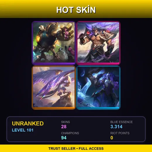 LAN | Victorious Blitzcrank | Victorious Tryndamere | Victorious Anivia | Cosmic Invoker Illaoi | 28 Skin | 94 Champ | Lv101 — Cafe Cuties Sivir