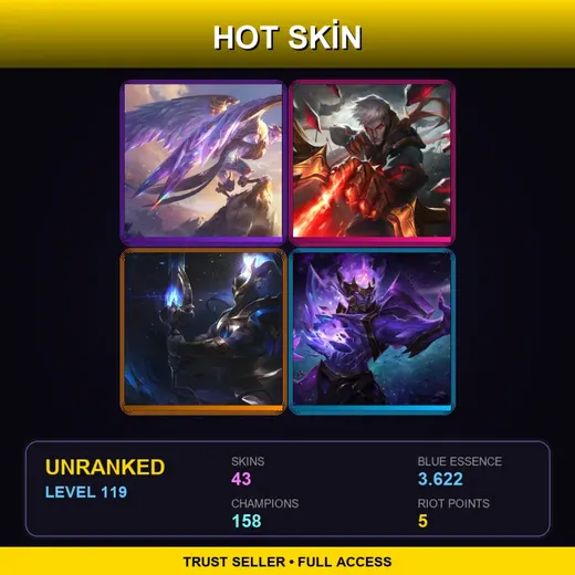SG | Victorious Anivia | Conqueror Varus | Cosmic Defender Xin Zhao | Dark Star Jarvan IV | 43 Skin | 158 Champ | Lv119 — Snow Moon Kayn