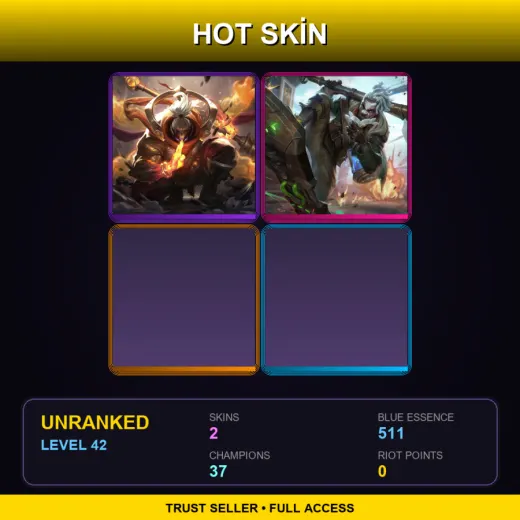 EUW | God Staff Jax | Arcane Firelight Ekko | 2 Skin | 37 Champ | Lv42