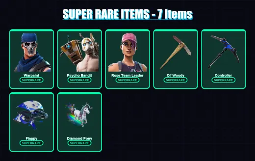 [PC/XBOX] | Warpaint | Psycho Bandit | Rose Team Leader | Paradigm (Reality-659) | Kymera | 61 skin | 71 pickaxe | 42 emote | 53 glider | Lv453