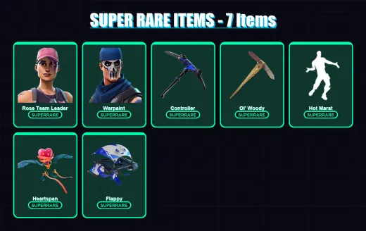 [PS4/PS5/XBOX/PC] | Rose Team Leader | Warpaint | Rox | Catalyst | Blackheart | 39 skin | 51 pickaxe | 45 emote | 42 glider | Lv426