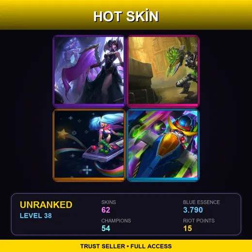 LAS | Victorious Morgana | Hextech Singed | Arcade Sona | Arcade Corki | 62 Skin | 54 Champ | Lv38 — Dragonslayer Jarvan Iv