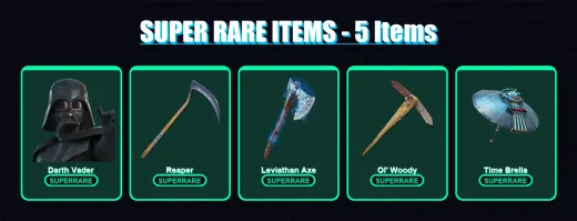 [PC/XBOX/PSN] | Darth Vader | Torin | Fade | Spire Assassin | Menace | 134 skin | 167 pickaxe | 109 emote | 130 glider | Lv2299