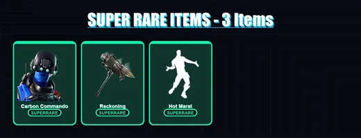 [PC/XBOX/PSN] | Carbon Commando | Gear Specialist Maya | Dire | Lynx | Calamity | 20 skin | 21 pickaxe | 34 emote | 31 glider | Lv592