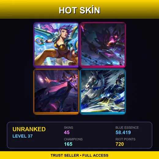 TW | Spirit Blossom Master Yi | Dark Star Mordekaiser | Dark Cosmic Lissandra | Spirit Blossom Thresh | 45 Skin | 165 Champ | Lv37 — Pizza Delivery Sivir