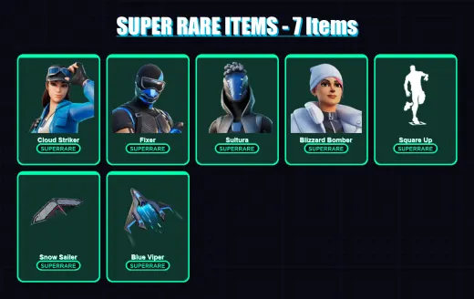 [PS4/PS5/XBOX/PC] | Cloud Striker | Fixer | Sultura | Blizzard Bomber | Spire Assassin | 36 skin | 50 pickaxe | 31 emote | 33 glider | Lv586