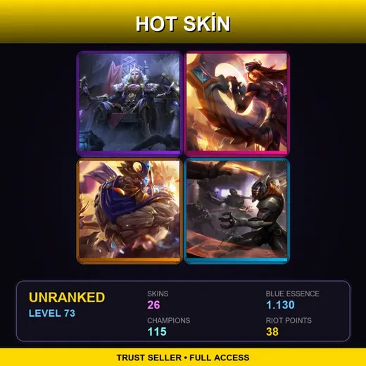 VN | Victorious Sejuani | Victorious Sivir | Victorious Maokai | PROJECT: Yi | 26 Skin | 115 Champ | Lv73 — Junkyard Trundle