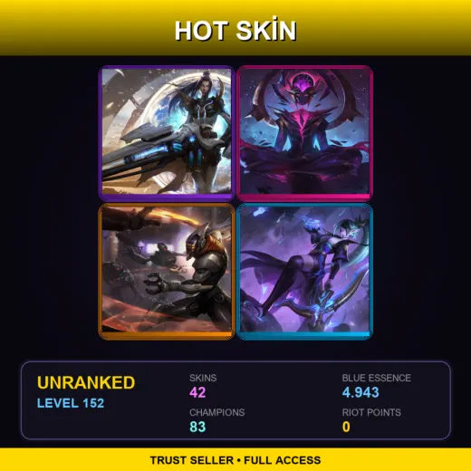 TR | Pulsefire Caitlyn | Dark Star Karma | PROJECT: Yi | Spirit Blossom Vayne | 42 Skin | 83 Champ | Lv152 — Iblitzcrank