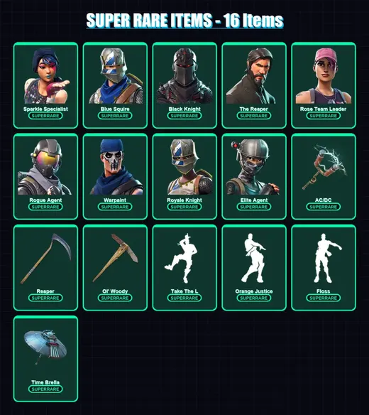 [PC/PSN] | Sparkle Specialist | Blue Squire | Black Knight | The Reaper | Rose Team Leader | 54 skin | 46 pickaxe | 57 emote | 53 glider | Lv803