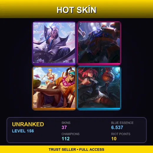 LAN | Spirit Blossom Yone | Mecha Zero Sion | Pool Party Lee Sin | Bewitching Janna | 37 Skin | 112 Champ | Lv156 — Resistance Singed