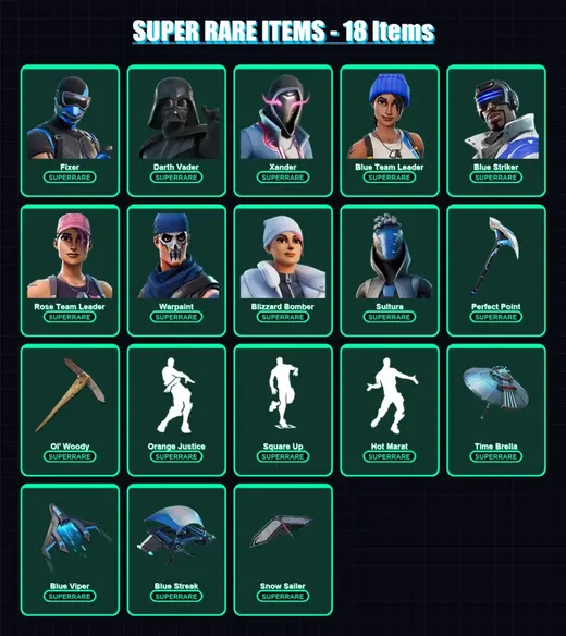 [PS4/PS5/XBOX/PC] | Fixer | Darth Vader | Xander | Blue Team Leader | Blue Striker | 327 skin | 379 pickaxe | 295 emote | 280 glider | Lv4771
