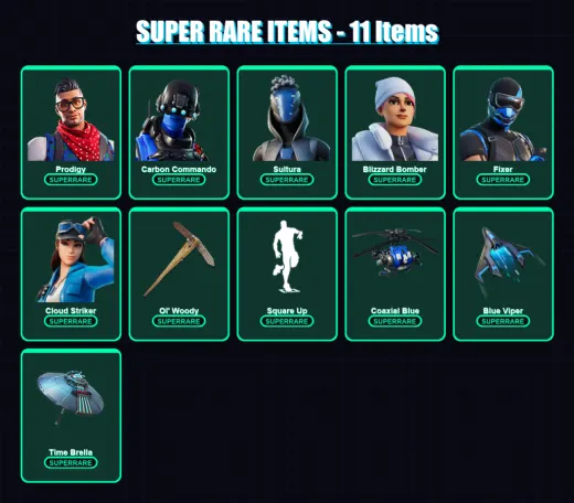[PS4/PS5/PC] | Prodigy | Carbon Commando | Sultura | Blizzard Bomber | Fixer | 128 skin | 144 pickaxe | 146 emote | 104 glider | Lv1425