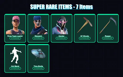 [PC/XBOX/PSN] | Rose Team Leader | Warpaint | Xander | Rox | Spectra Knight | 159 skin | 237 pickaxe | 174 emote | 188 glider | Lv3293