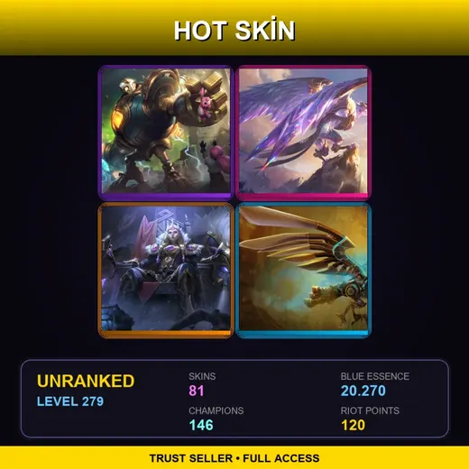 LAN | Victorious Blitzcrank | Victorious Anivia | Victorious Sejuani | Hextech Anivia | 81 Skin | 146 Champ | Lv279 — Debonair Leblanc