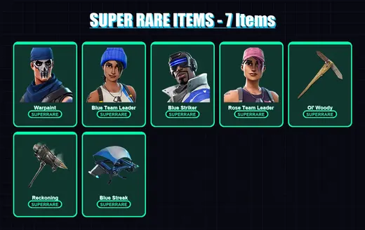 [PS4/PS5/XBOX/PC] | Warpaint | Blue Team Leader | Blue Striker | Rose Team Leader | Calamity | 6 skin | 7 pickaxe | 8 emote | 7 glider | Lv94 — Game account