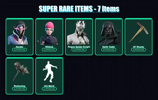 [PC/XBOX/PSN] | Xander | Wildcat | Rogue Spider Knight | Darth Vader | Dire | 127 skin | 118 pickaxe | 107 emote | 104 glider | Lv1307