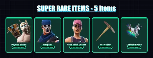 [PC/XBOX] | Psycho Bandit | Warpaint | Rose Team Leader | Michelangelo | Donatello | 11 skin | 16 pickaxe | 5 emote | 10 glider | Lv39