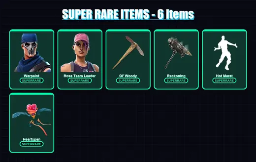 [PC] | Warpaint | Rose Team Leader | Lynx | Fade | Catalyst | 113 skin | 104 pickaxe | 91 emote | 101 glider | Lv1179