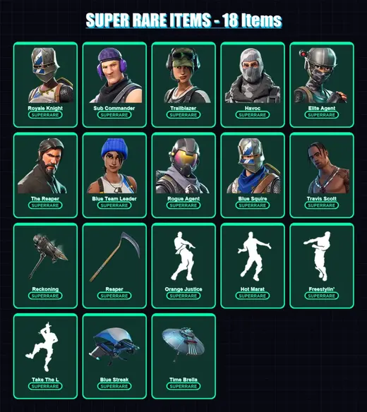[PS4/PS5/XBOX/PC] | Royale Knight | Sub Commander | Trailblazer | Havoc | Elite Agent | 95 skin | 80 pickaxe | 74 emote | 87 glider | Lv1156