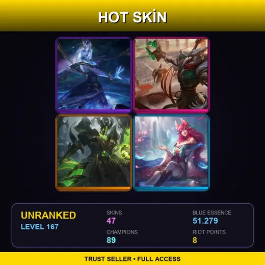 LAN | Spirit Blossom Ahri | Spirit Blossom Riven | PROJECT: Jinx | Cosmic Lux | 47 Skin | 89 Champ | Lv167