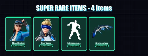 [PC/XBOX/PSN] | Cloud Striker | Neo Versa | Fade | Ocean | Tony Stark | 19 skin | 27 pickaxe | 23 emote | 27 glider | Lv349