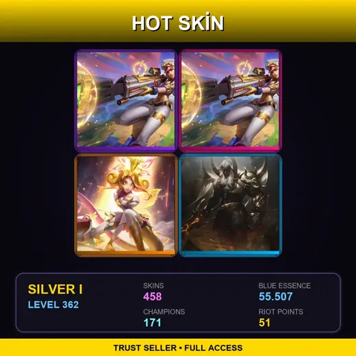 LAN | Prestige K/DA Akali (2022) | Prestige Bewitching Miss Fortune (2022) | Prestige Firecracker Vayne (2022) | 458 Skin | 171 Champ | Lv362