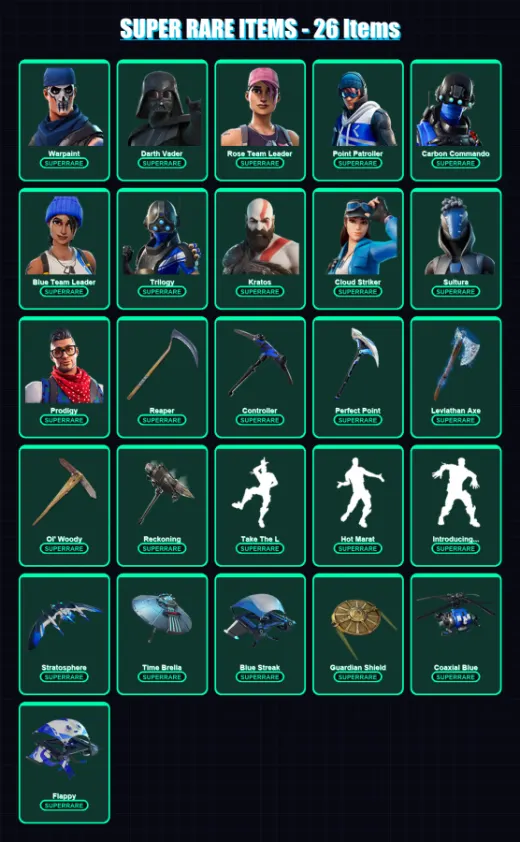 [PS4/PS5/XBOX/PC] | Warpaint | Darth Vader | Rose Team Leader | 277 skin | Lv2630