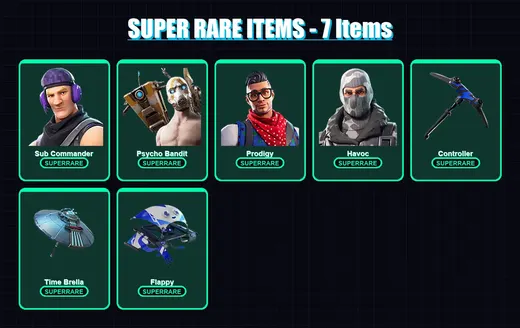 [PC/XBOX/PSN] | Sub Commander | Psycho Bandit | Prodigy | Havoc | Peter Griffin | 17 skin | 20 pickaxe | 15 emote | 19 glider | Lv201