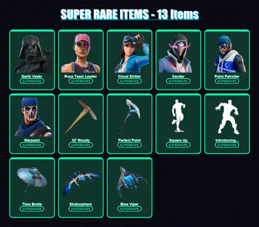 [PS4/PS5/PC] | Darth Vader | Rose Team Leader | Cloud Striker | Xander | Point Patroller | 249 skin | 317 pickaxe | 230 emote | 252 glider | Lv5316