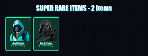[PC/PSN] | Surf Strider | Darth Vader | Galaxy Grappler | Malice | Ronin | 84 skin | 74 pickaxe | 54 emote | 52 glider | Lv607