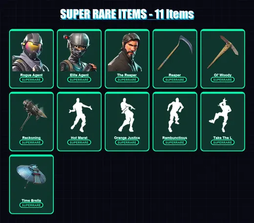 [PC/PSN] | Rogue Agent | Elite Agent | The Reaper | Enforcer | Dark Voyager | 163 skin | 146 pickaxe | 131 emote | 122 glider | Lv1529