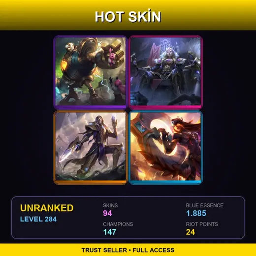 LAS | Victorious Blitzcrank | Victorious Sejuani | Victorious Lucian | Victorious Sivir | 94 Skin | 147 Champ | Lv284