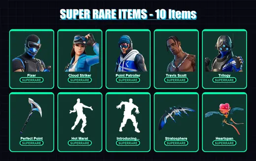[PC/PSN] | Fixer | Cloud Striker | Point Patroller | Travis Scott | Trilogy | 205 skin | 261 pickaxe | 193 emote | 220 glider | Lv3159