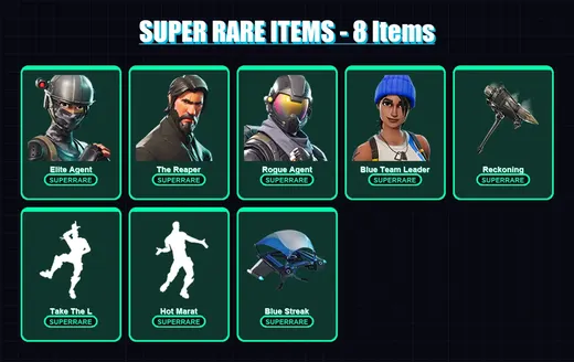 [PC/XBOX] | Elite Agent | The Reaper | Rogue Agent | Blue Team Leader | Lynx | 19 skin | 11 pickaxe | 24 emote | 20 glider | Lv321