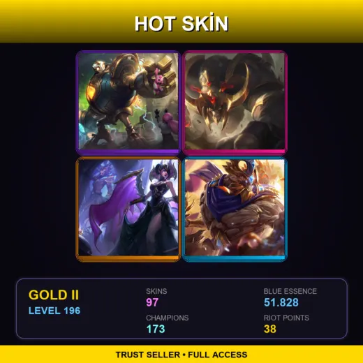 EUNE | Victorious Blitzcrank | Conqueror Alistar | Victorious Morgana | Victorious Maokai | 97 Skin | 173 Champ | Gold II | Lv196